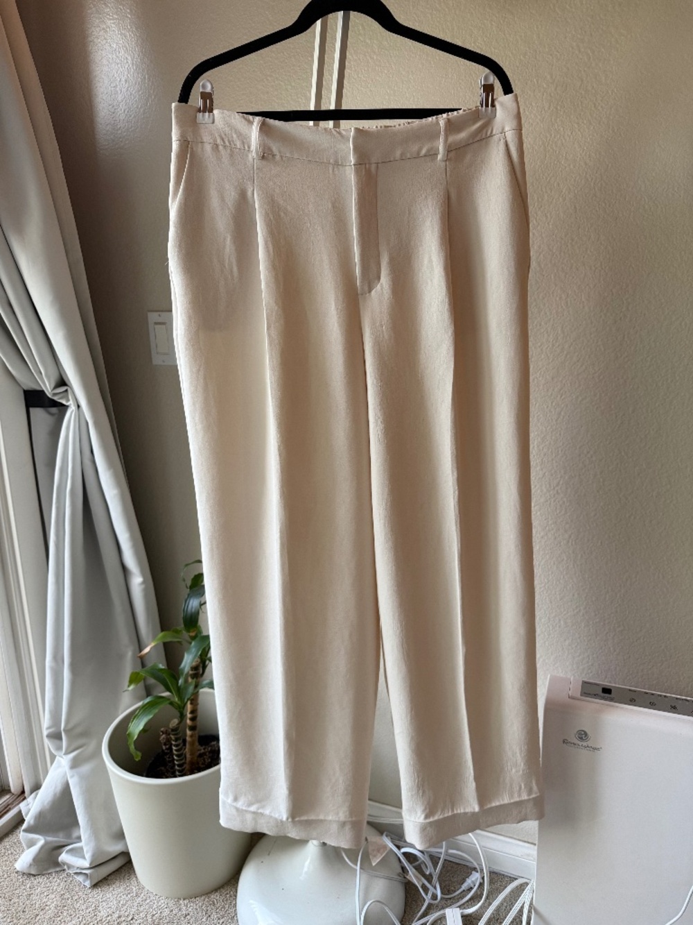A New Day Ivory Crepe Trousers - Size 14